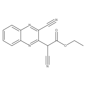 Ethyl 2-cyano-2-(3-cyanoquinoxalin-2-yl)acetate Structure