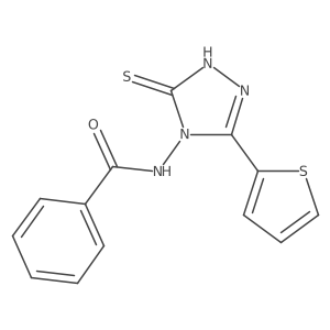 N-[3-sulfanyl-5-(2-thienyl)-4H-1,2,4-triazol-4-yl]benzenecarboxamide Structure