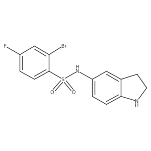 Benzenesulfonamide,2-bromo-n-(2,3-dihydro-1h-indol-5-yl)-4-fluoro-结构式