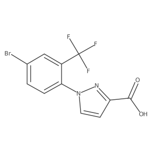 1-[4-Bromo-2-(trifluoromethyl)phenyl]pyrazole-3-carboxylic acid Structure