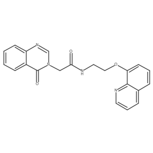 2-(4-oxoquinazolin-3(4H)-yl)-N-(2-(quinolin-8-yloxy)ethyl)acetamide结构式