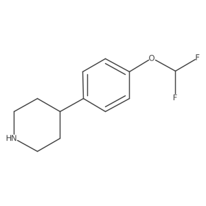 4-(4-(Difluoromethoxy)phenyl)piperidine结构式