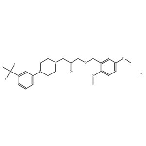 1-((2,5-Dimethoxybenzyl)oxy)-3-(4-(3-(trifluoromethyl)phenyl)piperazin-1-yl)propan-2-ol hydrochloride Structure