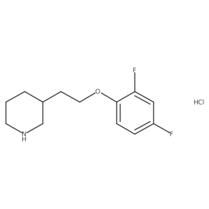 3-[2-(2,4-Difluorophenoxy)ethyl]piperidine hydrochloride Structure