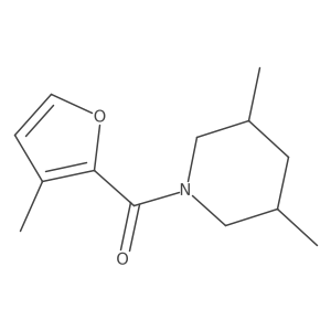 3,5-Dimethyl-1-(3-methylfuran-2-carbonyl)piperidine结构式