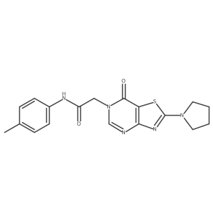 2-(7-oxo-2-(pyrrolidin-1-yl)thiazolo[4,5-d]pyrimidin-6(7H)-yl)-N-(p-tolyl)acetamide Structure