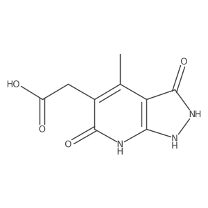2-{6-hydroxy-4-methyl-3-oxo-1H,2H,3H-pyrazolo[3,4-b]pyridin-5-yl}acetic acid Structure