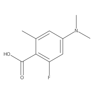 4-Dimethylamino-2-fluoro-6-methyl-benzoic acid Structure
