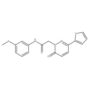 N-[3-(methylsulfanyl)phenyl]-2-[6-oxo-3-(thiophen-2-yl)pyridazin-1(6H)-yl]acetamide Structure