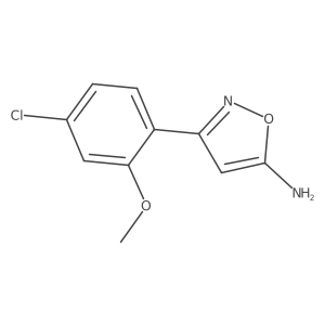 3-(4-Chloro-2-methoxyphenyl)isoxazol-5-amine结构式