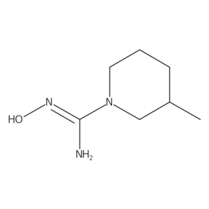 N'-hydroxy-3-methylpiperidine-1-carboximidamide结构式