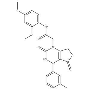 N-(2,4-dimethoxyphenyl)-2-(2,5-dioxo-4-(m-tolyl)-3,4-dihydrofuro[3,4-d]pyrimidin-1(2H,5H,7H)-yl)acetamide结构式