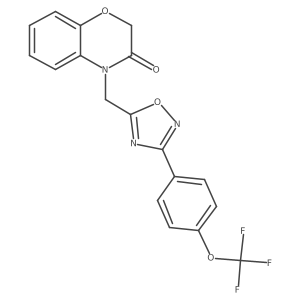 4-((3-(4-(trifluoromethoxy)phenyl)-1,2,4-oxadiazol-5-yl)methyl)-2H-benzo[b][1,4]oxazin-3(4H)-one结构式