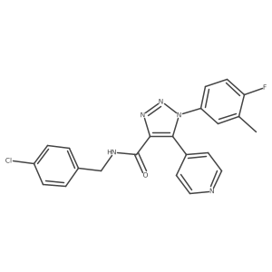N-(4-chlorobenzyl)-1-(4-fluoro-3-methylphenyl)-5-(pyridin-4-yl)-1H-1,2,3-triazole-4-carboxamide结构式