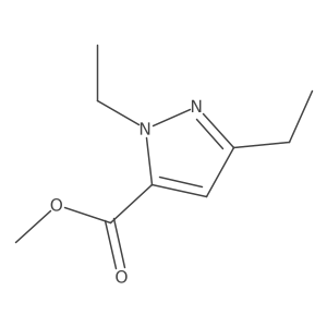 1,3-Diethylpyrazole-5-carboxylic acid methyl ester结构式