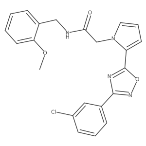 2-(2-(3-(3-chlorophenyl)-1,2,4-oxadiazol-5-yl)-1H-pyrrol-1-yl)-N-(2-methoxybenzyl)acetamide Structure