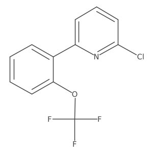 2-Chloro-6-(2-(trifluoromethoxy)phenyl)pyridine结构式