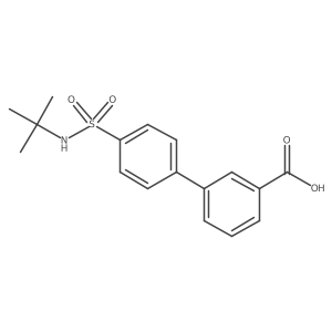 3-(4-t-Butylsulfamoylphenyl)benzoic acid结构式