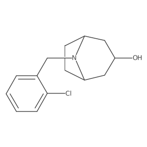 8-[(2-Chlorophenyl)methyl]-8-azabicyclo[3.2.1]octan-3-ol结构式