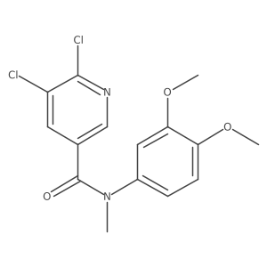 5,6-dichloro-N-(3,4-dimethoxyphenyl)-N-methylpyridine-3-carboxamide Structure