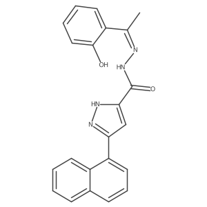 (E)-N'-(1-(2-hydroxyphenyl)ethylidene)-3-(naphthalen-1-yl)-1H-pyrazole-5-carbohydrazide Structure