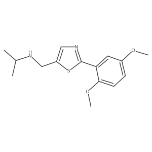 N-((2-(2,5-dimethoxyphenyl)thiazol-5-yl)methyl)propan-2-amine结构式