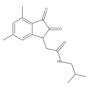 1H-Indole-1-acetamide, 2,3-dihydro-4,6-dimethyl-N-(2-methylpropyl)-2,3-dioxo-结构式