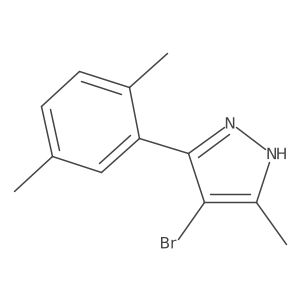 4-bromo-3-(2,5-dimethylphenyl)-5-methyl-1H-pyrazole Structure