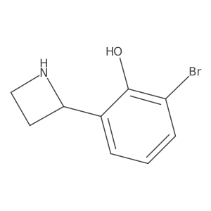 2-(Azetidin-2-yl)-6-bromophenol结构式