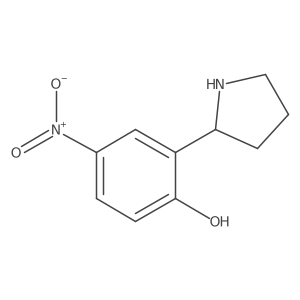 4-Nitro-2-(pyrrolidin-2-yl)phenol结构式