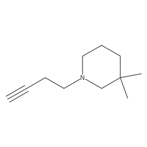 1-(But-3-yn-1-yl)-3,3-dimethylpiperidine Structure