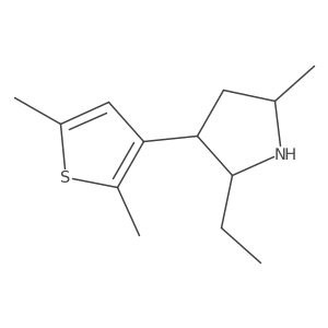 Pyrrolidine, 3-(2,5-dimethyl-3-thienyl)-2-ethyl-5-methyl- Structure