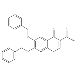 6,7-Bis(benzyloxy)-4-oxo-1,4-dihydroquinoline-3-carboxylic acid结构式