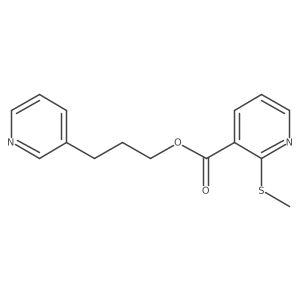 3-(Pyridin-3-yl)propyl 2-(methylsulfanyl)pyridine-3-carboxylate结构式