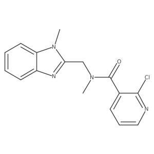 2-chloro-N-methyl-N-[(1-methyl-1H-1,3-benzodiazol-2-yl)methyl]pyridine-3-carboxamide Structure