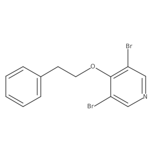 3,5-Dibromo-4-(2-phenylethoxy)pyridine结构式