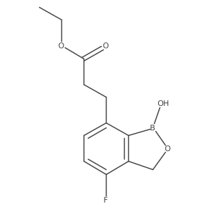 4-Fluoro-1,3-dihydro-1-hydroxy-2,1-benzoxaborole-7-propanoic acid ethyl ester Structure