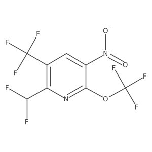 2-(Difluoromethyl)-5-nitro-6-(trifluoromethoxy)-3-(trifluoromethyl)pyridine结构式