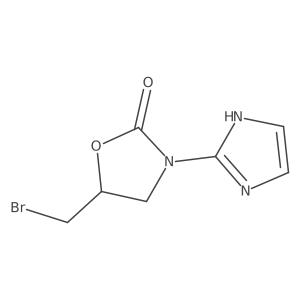 2-Oxazolidinone, 5-(bromomethyl)-3-(1H-imidazol-2-yl)- Structure