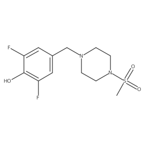 2,6-Difluoro-4-[(4-methylsulfonylpiperazin-1-yl)methyl]phenol结构式