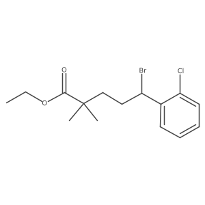 5-Bromo-5-(2-chlorophenyl)-2,2-dimethylpentanoic acid ethyl ester Structure