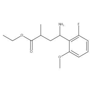 Ethyl 4-amino-4-(2-fluoro-6-methoxyphenyl)-2-methylbutanoate结构式
