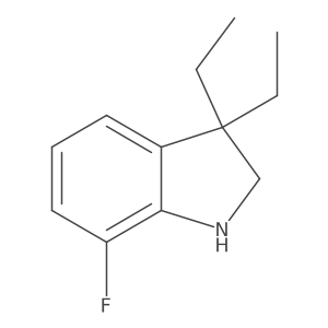 3,3-Diethyl-7-fluoro-2,3-dihydro-1H-indole Structure