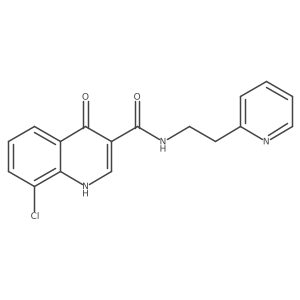 8-chloro-4-hydroxy-N-[2-(2-pyridyl)ethyl]-3-quinolinecarboxamide Structure