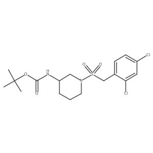 Tert-butyl (1-((2,4-dichlorobenzyl)sulfonyl)piperidin-3-yl)carbamate结构式