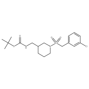 Tert-butyl ((1-((3-chlorobenzyl)sulfonyl)piperidin-3-yl)methyl)carbamate Structure