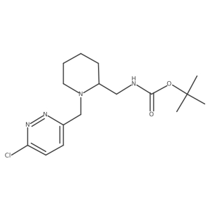 Tert-butyl ((1-((6-chloropyridazin-3-yl)methyl)piperidin-2-yl)methyl)carbamate Structure