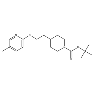 tert-Butyl 4-(2-((5-methylpyridin-2-yl)oxy)ethyl)piperidine-1-carboxylate结构式