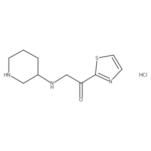 (S)-2-(piperidin-3-ylamino)-1-(thiazol-2-yl)ethanone hydrochloride Structure