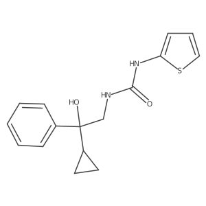 1-(2-Cyclopropyl-2-hydroxy-2-phenylethyl)-3-(thiophen-2-yl)urea结构式